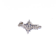 Lade das Bild in den Galerie-Viewer, Vintage I Silberschmuck I Kreuz I lila blaue Steine I 925er Silber