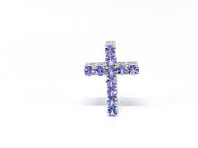 Lade das Bild in den Galerie-Viewer, Silberschmuck I Kreuz I lila Steine I 925er Silber