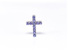 Lade das Bild in den Galerie-Viewer, Silberschmuck I Kreuz I lila Steine I 925er Silber