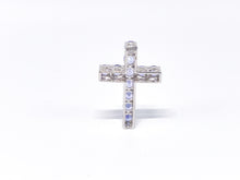 Lade das Bild in den Galerie-Viewer, Silberschmuck I Kreuz I lila Steine I 925er Silber