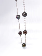 Lade das Bild in den Galerie-Viewer, Perlenschmuck I Tahitiperlen I Perlen Kette I 45/46 cm I 925er Silber