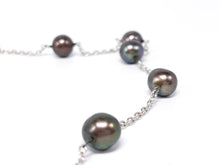 Lade das Bild in den Galerie-Viewer, Perlenschmuck I Tahitiperlen I Perlen Kette I 45/46 cm I 925er Silber