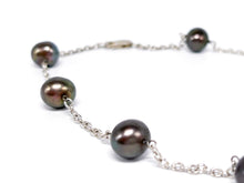 Lade das Bild in den Galerie-Viewer, Perlenschmuck I Tahitiperlen I Perlen Kette I 45/46 cm I 925er Silber