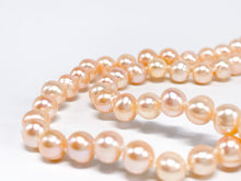 Lade das Bild in den Galerie-Viewer, Perlenschmuck | 115-117cm | Perlen | rosa weiß | Kette | Herzchen | 925er Silber