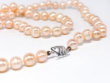 Lade das Bild in den Galerie-Viewer, Perlenschmuck | 115-117cm | Perlen | rosa weiß | Kette | Herzchen | 925er Silber