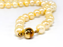 Lade das Bild in den Galerie-Viewer, Vintage Schmuck | Perlen Halskette | Kette | beige - gelb | 49cm 73gr 925er Silber