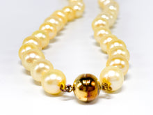 Lade das Bild in den Galerie-Viewer, Vintage Schmuck | Perlen Halskette | Kette | beige - gelb | 49cm 73gr 925er Silber