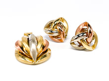 Lade das Bild in den Galerie-Viewer, Tricolor I Gold Schmuckset I Ohrringe/ Ohrstecker I Anhänger I 8 Karat 333K