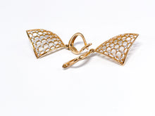 Lade das Bild in den Galerie-Viewer, Vintage Schmuck | Gold Rotgold Roségold | längere hängende Ohrringe | Raute | 14 Karat 585K