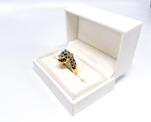 Lade das Bild in den Galerie-Viewer, Panther Tiger Ring | Gold | *Saphir blaue Augen* *BLUE EYES* | 14 Karat 585K