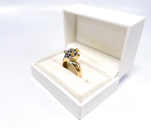 Lade das Bild in den Galerie-Viewer, Panther Tiger Ring | Gold | *Saphir blaue Augen* *BLUE EYES* | 14 Karat 585K