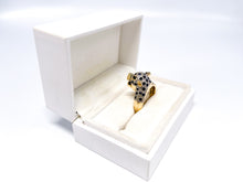 Lade das Bild in den Galerie-Viewer, Panther Tiger Ring | Gold | *Saphir blaue Augen* *BLUE EYES* | 14 Karat 585K