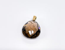 Lade das Bild in den Galerie-Viewer, Vintage - Antik I Goldschmuck I Gold Anhänger I "braun Briolette Tropfen" I Rauchquarz I Tropfenschliff I Vario-Öse I 8 Karat 333K