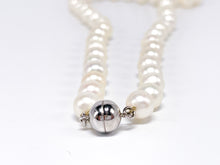 Lade das Bild in den Galerie-Viewer, Vintage Schmuck | Perlen Halskette | Kette | weiß | 49cm 56gr 925er Silber