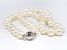 Lade das Bild in den Galerie-Viewer, Vintage Schmuck | Perlen Halskette | Kette | weiß | 49cm 56gr 925er Silber