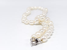 Lade das Bild in den Galerie-Viewer, Vintage Schmuck | Perlen Halskette | Kette | weiß | 46cm 40gr 925er Silber