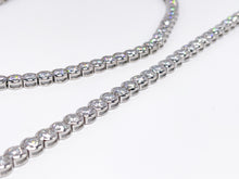 Lade das Bild in den Galerie-Viewer, Unisex Schmuckset I Silberschmuck I Armband + Kette Collier I CZ Steine I 925er Silber