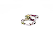 Lade das Bild in den Galerie-Viewer, kunterbunte Steine I Ohrringe Creolen I Silberschmuck I 925er Silber