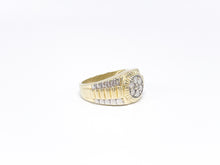 Lade das Bild in den Galerie-Viewer, RLX Stil | Unisex | Präsidentenband Glieder Präsidenten | Bicolor Gold Weißgold Diamanten Ring Gr. 56 | 0,47ct | 18 Karat 750K