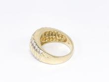 Lade das Bild in den Galerie-Viewer, RLX Stil | Unisex | Präsidentenband Glieder Präsidenten | Bicolor Gold Weißgold Diamanten Ring Gr. 56 | 0,47ct | 18 Karat 750K