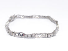 Lade das Bild in den Galerie-Viewer, LOVE Armband | Silber Silberschmuck Schmuck | DQCZ Steine | 21cm | 925er