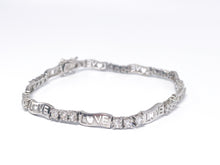 Lade das Bild in den Galerie-Viewer, LOVE Armband | Silber Silberschmuck Schmuck | DQCZ Steine | 21cm | 925er