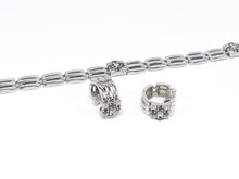 Lade das Bild in den Galerie-Viewer, Silber Schmuck | Silberschmuck | Armband + Ohrringe (Creolen) DQCZ Steine | 925er