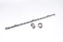 Lade das Bild in den Galerie-Viewer, Silber Schmuck | Silberschmuck | Armband + Ohrringe (Creolen) DQCZ Steine | 925er
