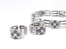 Lade das Bild in den Galerie-Viewer, Silber Schmuck | Silberschmuck | Armband + Ohrringe (Creolen) DQCZ Steine | 925er