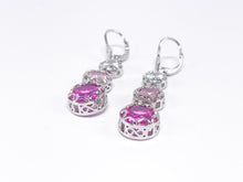 Lade das Bild in den Galerie-Viewer, Silber Ohrringe | weiß rosa pink | Silberschmuck | Schmuck | 925er