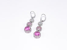 Lade das Bild in den Galerie-Viewer, Silber Ohrringe | weiß rosa pink | Silberschmuck | Schmuck | 925er