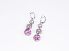 Lade das Bild in den Galerie-Viewer, Silber Ohrringe | weiß rosa pink | Silberschmuck | Schmuck | 925er