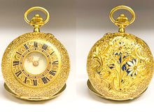 Lade das Bild in den Galerie-Viewer, Antik Vintage Savonette Taschenuhr | Monopol | Gold Uhr | Ø 30,3mm | 14 Karat 585K