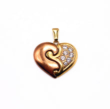 Lade das Bild in den Galerie-Viewer, Gold Bicolor Anhänger HERZ Rotgold Rosegold 333K 8 Karat
