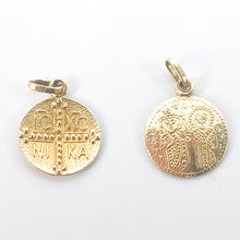 Lade das Bild in den Galerie-Viewer, Vintage Schmuck I IC XC NI KA + ethnische Motive I Konstantinato Byzantine I Kreuz Saint Helen I Gold Anhänger I 14 Karat 585K