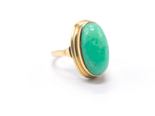 Lade das Bild in den Galerie-Viewer, Antik Vintage Schmuck I Jugendstil I Gold Ring I Jadeit Türkis I 14 Karat 585K