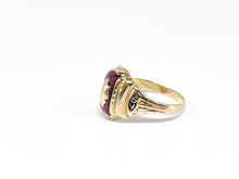 Lade das Bild in den Galerie-Viewer, College Ring I Siegelring I USA I Herren Ring I "JOSTEN" 1954 I 10K 417 Karat Gold I + dunkel rotem Stein