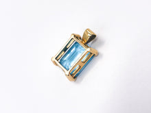 Lade das Bild in den Galerie-Viewer, Vintage - Antik Goldschmuck I Art déco I Jugendstil I Anhänger Schmuck 14 Karat 585K Gold (Aquamarin Topas blau)