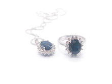 Lade das Bild in den Galerie-Viewer, LUXUS Diamanten Schmuckset I Weißgold I Ring Kette Anhänger I 0,93ct I 18 Karat 750K