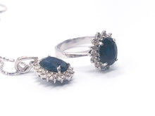 Lade das Bild in den Galerie-Viewer, LUXUS Diamanten Schmuckset I Weißgold I Ring Kette Anhänger I 0,93ct I 18 Karat 750K