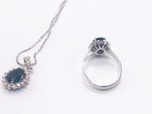 Lade das Bild in den Galerie-Viewer, LUXUS Diamanten Schmuckset I Weißgold I Ring Kette Anhänger I 0,93ct I 18 Karat 750K