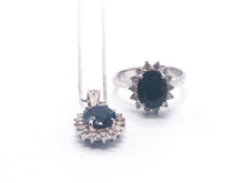 Lade das Bild in den Galerie-Viewer, LUXUS Diamanten Schmuckset I Weißgold I Ring Kette Anhänger I 0,93ct I 18 Karat 750K