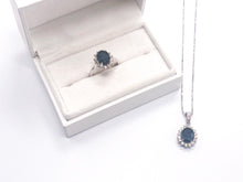 Lade das Bild in den Galerie-Viewer, LUXUS Diamanten Schmuckset I Weißgold I Ring Kette Anhänger I 0,93ct I 18 Karat 750K