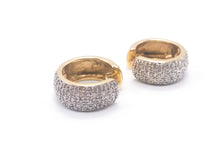 Lade das Bild in den Galerie-Viewer, VINTAGE Diamantenschmuck I Ohrringe I Gold Schmuck I 1,00 ct Diamanten I Luxus CREOLEN