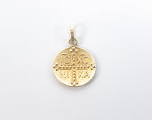 Lade das Bild in den Galerie-Viewer, Vintage Schmuck I IC XC NI KA + ethnische Motive I Konstantinato Byzantine I Kreuz Saint Helen I Gold Anhänger I 14 Karat 585K
