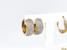Lade das Bild in den Galerie-Viewer, VINTAGE Diamantenschmuck I Ohrringe I Gold Schmuck I 1,00 ct Diamanten I Luxus CREOLEN