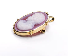 Lade das Bild in den Galerie-Viewer, Vintage Antik I Jugenstil I Goldschmuck I Gold Schmuck I 2 in 1 Anhänger/ Brosche I GEMME KAMEE I 14 Karat 585K
