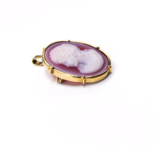 Lade das Bild in den Galerie-Viewer, Vintage Antik I Jugenstil I Goldschmuck I Gold Schmuck I 2 in 1 Anhänger/ Brosche I GEMME KAMEE I 14 Karat 585K
