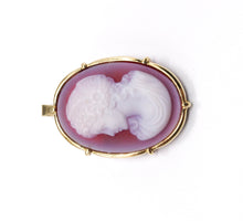 Lade das Bild in den Galerie-Viewer, Vintage Antik I Jugenstil I Goldschmuck I Gold Schmuck I 2 in 1 Anhänger/ Brosche I GEMME KAMEE I 14 Karat 585K