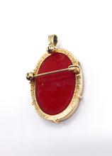 Lade das Bild in den Galerie-Viewer, Vintage Antik I Jugenstil I Goldschmuck I Gold Schmuck I 2 in 1 Anhänger/ Brosche I GEMME KAMEE I 14 Karat 585K